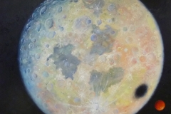 "La Lune et Moi" Huile sur Toile 120x120 cm